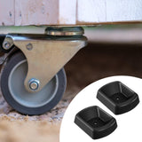 Maxbell 2 Pieces Rubber Trailer Wheel Chock for 6inch Caster Black Professional
