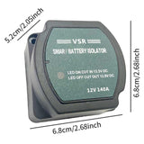 Maxbell Voltage Sensitive Relay Sturdy Dual Battery Isolator for Marine UTV ATV