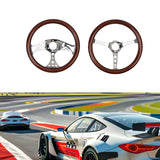 Maxbell Car Steering Wheel Wood 15'' Modified Parts for Golf Carts Truck