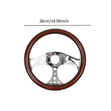Maxbell Car Steering Wheel Wood 15'' Modified Parts for Golf Carts Truck