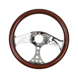 Maxbell Car Steering Wheel Wood 15'' Modified Parts for Golf Carts Truck