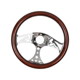 Maxbell Car Steering Wheel Wood 15'' Modified Parts for Golf Carts Truck
