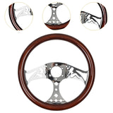 Maxbell Car Steering Wheel Wood 15'' Modified Parts for Golf Carts Truck