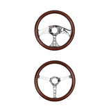Maxbell Car Steering Wheel Wood 15'' Modified Parts for Golf Carts Truck