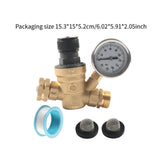 Maxbell RV Water Pressure Regulator Tape with Pressure Gauge for Water Hose