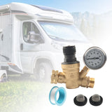 Maxbell RV Water Pressure Regulator Tape with Pressure Gauge for Water Hose
