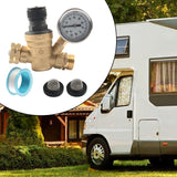 Maxbell RV Water Pressure Regulator Tape with Pressure Gauge for Water Hose