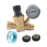 Maxbell RV Water Pressure Regulator Tape with Pressure Gauge for Water Hose