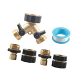 Maxbell Brass Garden Hose Splitter 2 Way Replace Y Connector 3/4 inch Hose Connector