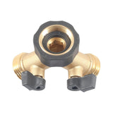 Maxbell Brass Garden Hose Splitter 2 Way Replace Y Connector 3/4 inch Hose Connector