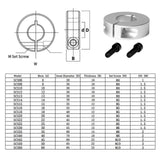 Maxbell 2 Pieces Optical Axis Shaft Collars Multifunctional Automotive Shaft Collar Inner 17mm Outer35mm