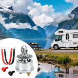 Maxbell Battery Disconnect Switch Battery Cut Off Switch for Boat Vehicle Truck Silver Handle
