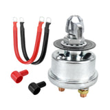 Maxbell Battery Disconnect Switch Battery Cut Off Switch for Boat Vehicle Truck Silver Handle