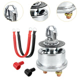 Maxbell Battery Disconnect Switch Battery Cut Off Switch for Boat Vehicle Truck Silver Handle