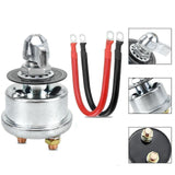 Maxbell Battery Disconnect Switch Battery Cut Off Switch for Boat Vehicle Truck Silver Handle