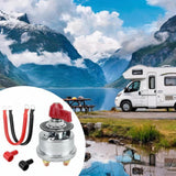 Maxbell Battery Disconnect Switch Battery Cut Off Switch for Boat Vehicle Truck Red Handle