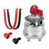 Maxbell Battery Disconnect Switch Battery Cut Off Switch for Boat Vehicle Truck Red Handle