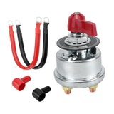 Maxbell Battery Disconnect Switch Battery Cut Off Switch for Boat Vehicle Truck Red Handle