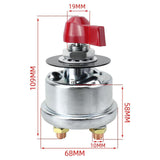 Maxbell Battery Disconnect Switch Battery Cut Off Switch for Boat Vehicle Truck Red Handle