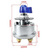 Maxbell Battery Disconnect Switch Battery Cut Off Switch for Boat Vehicle Truck Blue Handle