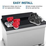 Maxbell 2Pcs Multi Connection Top Post Battery Terminals Stainless Steel Bolt