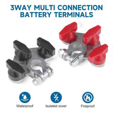 Maxbell 2Pcs Multi Connection Top Post Battery Terminals Stainless Steel Bolt