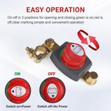 Maxbell Battery Disconnect Switch 12-48 V Power Off for Marine Vehicles ATV UTV Removable terminal