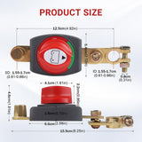 Maxbell Battery Disconnect Switch 12-48 V Power Off for Marine Vehicles ATV UTV Removable terminal