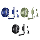 Maxbell USB Car Fan Compact Rotatable Air Circulation Fan for Vehicle Van Truck Blue