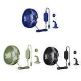 Maxbell USB Car Fan Compact Rotatable Air Circulation Fan for Vehicle Van Truck Blue