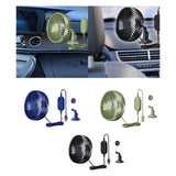 Maxbell USB Car Fan Compact Rotatable Air Circulation Fan for Vehicle Van Truck Blue