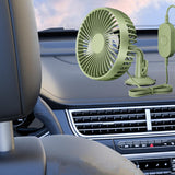 Maxbell USB Car Fan Compact Rotatable Air Circulation Fan for Vehicle Van Truck Green