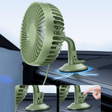 Maxbell USB Car Fan Compact Rotatable Air Circulation Fan for Vehicle Van Truck Green
