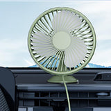 Maxbell USB Car Fan Compact Rotatable Air Circulation Fan for Vehicle Van Truck Green