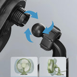 Maxbell USB Car Fan Compact Rotatable Air Circulation Fan for Vehicle Van Truck Black