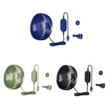 Maxbell USB Car Fan Backseat Portable Headrest Mount 12V 24V for Truck Home Van Blue