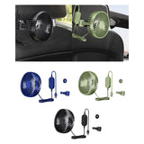Maxbell USB Car Fan Backseat Portable Headrest Mount 12V 24V for Truck Home Van Blue