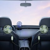 Maxbell USB Car Fan Backseat Portable Headrest Mount 12V 24V for Truck Home Van Green