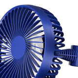 Maxbell USB Car Fan Rotatable Portable 3 Speed Adjustable for Sedan SUV Vehicle Blue