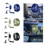 Maxbell USB Car Fan Rotatable Portable 3 Speed Adjustable for Sedan SUV Vehicle Blue