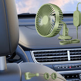 Maxbell USB Car Fan Rotatable Portable 3 Speed Adjustable for Sedan SUV Vehicle Green
