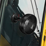 Maxbell USB Car Fan Rotatable Portable 3 Speed Adjustable for Sedan SUV Vehicle Black