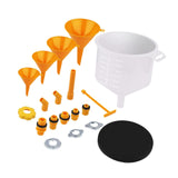Maxbell 19x Generic Leakproof Coolant Funnel Set Vehicle Sturdy Radiator Bleeder Set