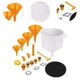 Maxbell 19x Generic Leakproof Coolant Funnel Set Vehicle Sturdy Radiator Bleeder Set