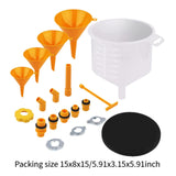 Maxbell 19x Generic Leakproof Coolant Funnel Set Vehicle Sturdy Radiator Bleeder Set