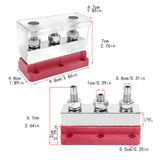 Maxbell Bus Bar Terminal Block Trailer RV Easy Installation Car Accessories 48V 600A Red