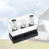 Maxbell Bus Bar Terminal Block Trailer RV Easy Installation Car Accessories 48V 600A Black