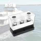 Maxbell Bus Bar Terminal Block Trailer RV Easy Installation Car Accessories 48V 600A Black