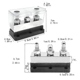 Maxbell Bus Bar Terminal Block Trailer RV Easy Installation Car Accessories 48V 600A Black