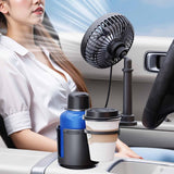 Maxbell Generic Car Cup Holder with Fan Car Interior Fan Car Accessory USB Car Fan
